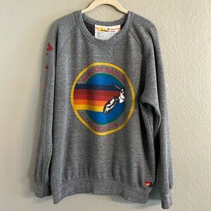Aviator Nation Gray Sweatshirt with Multicolor Logo